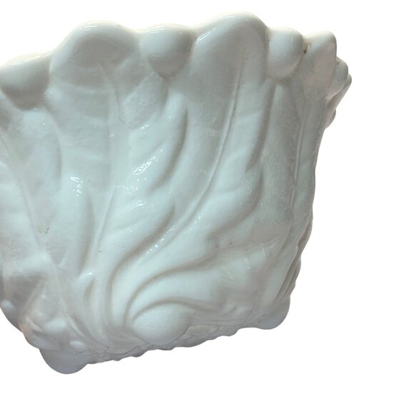 Vintage Wild Rose Milk Glass Indiana Glass Fruit Cocktail Bowl Collectible Home - Picture 3 of 8